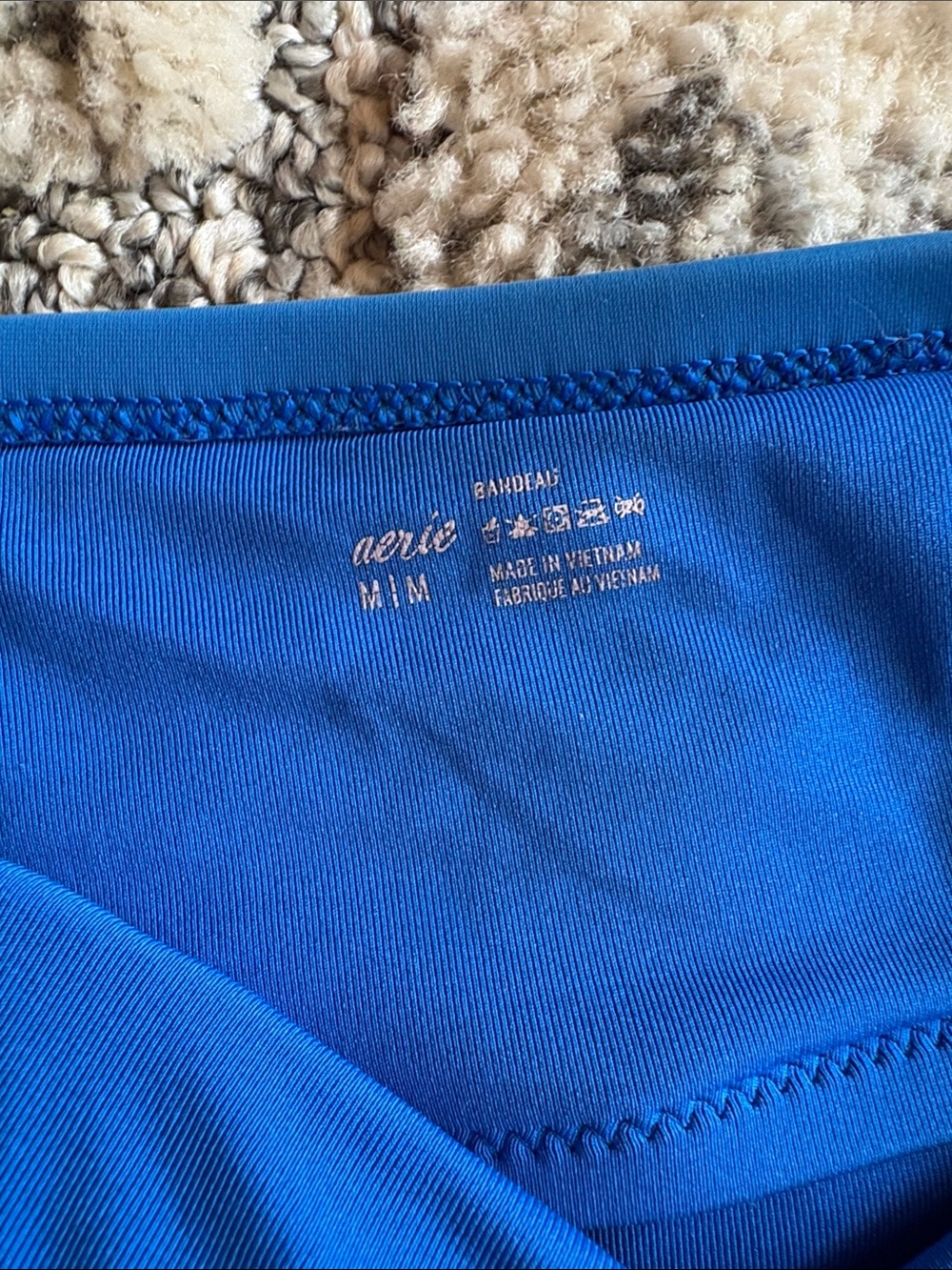 aerie Royal Blue Bandeau Swim Top